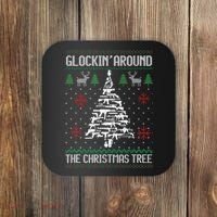 Guns Ugly Christmas Sweaters For Gun Lovers Coaster thumb 0