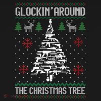 Guns Ugly Christmas Sweaters For Gun Lovers Coaster thumb 2