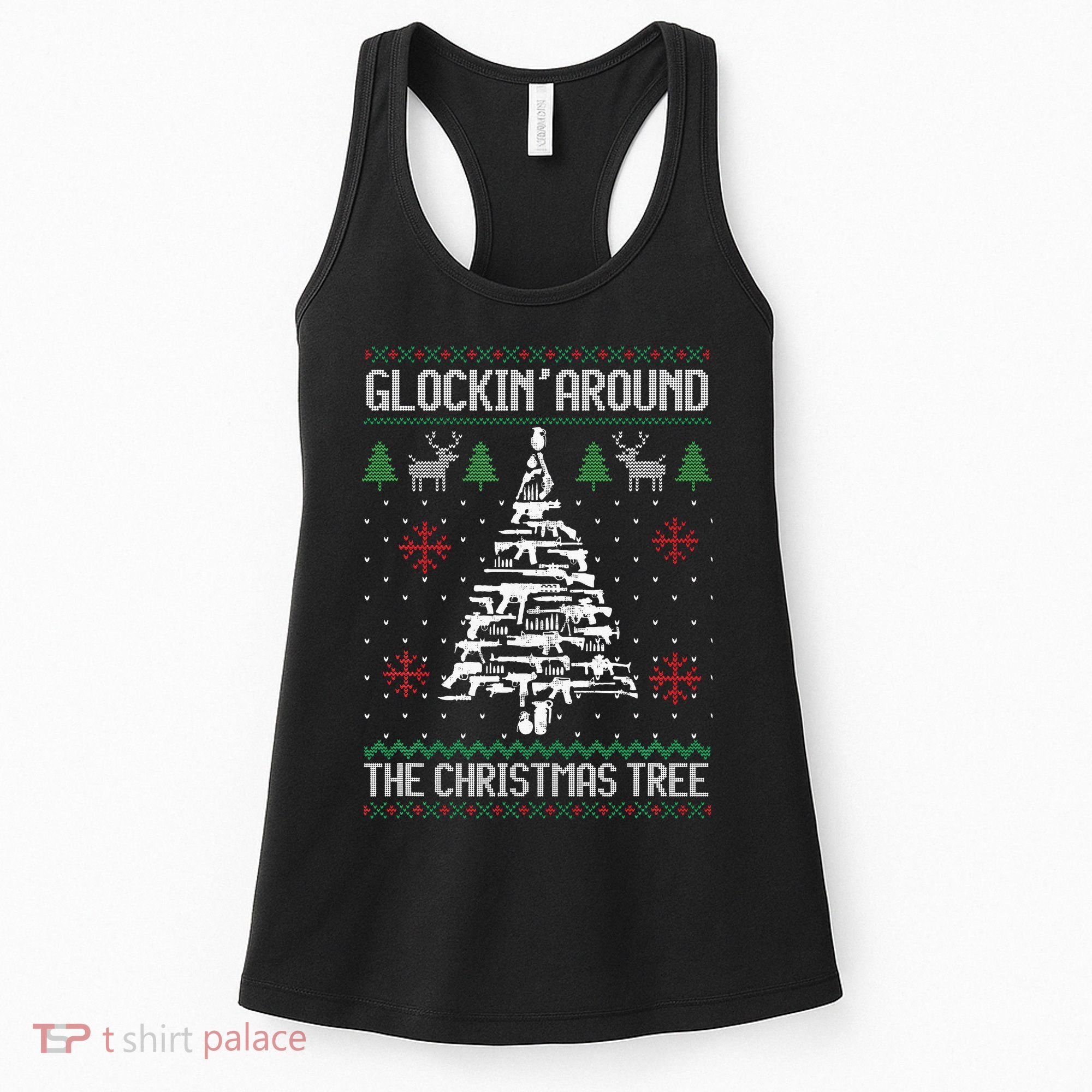 Guns Ugly Christmas Sweaters For Gun Lovers Women's Tank Top