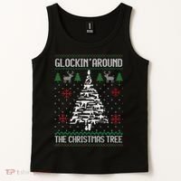 Guns Ugly Christmas Sweaters For Gun Lovers Tank Top thumb 2