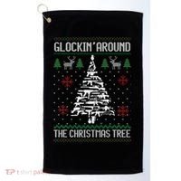 Guns Ugly Christmas Sweaters For Gun Lovers Golf Towel thumb 0