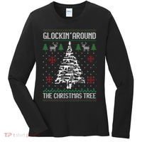 Guns Ugly Christmas Sweaters For Gun Lovers Women's Long Sleeve Shirt thumb 0