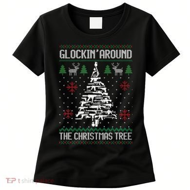 Guns Ugly Christmas Sweaters For Gun Lovers Women's T-Shirt