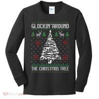 Guns Ugly Christmas Sweaters For Gun Lovers Kids Long Sleeve Shirt thumb 0