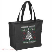 Guns Ugly Christmas Sweaters For Gun Lovers Tote Bag thumb 2