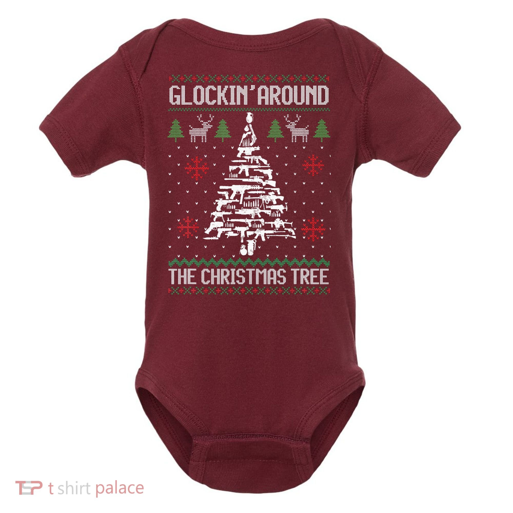 Guns Ugly Christmas Sweaters For Gun Lovers Baby Bodysuit