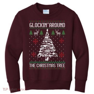 Guns Ugly Christmas Sweaters For Gun Lovers Kids Sweatshirt