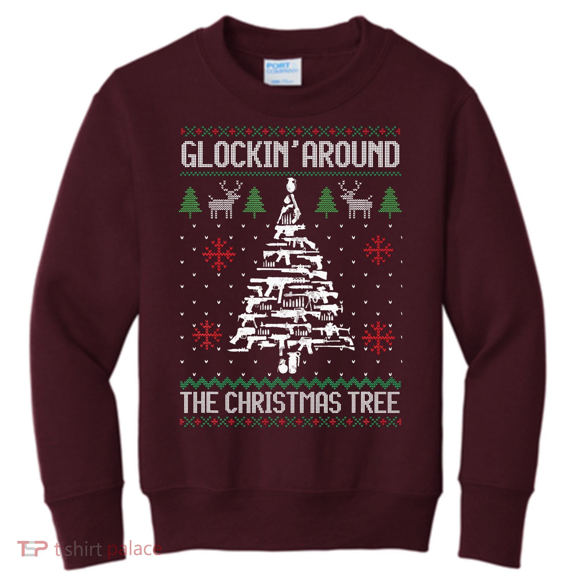 Guns Ugly Christmas Sweaters For Gun Lovers Kids Sweatshirt