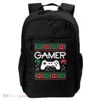 Gamer Ugly Christmas Sweater Retro Video Game Xmas Boys Gift Backpack thumb 0