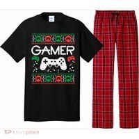 Gamer Ugly Christmas Sweater Retro Video Game Xmas Boys Gift Pajama Set thumb 0