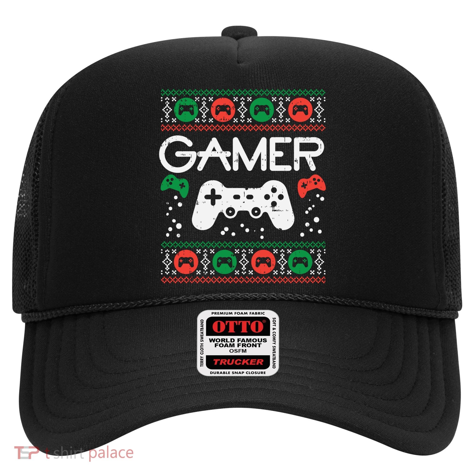 Gamer Ugly Christmas Sweater Retro Video Game Xmas Boys Gift Hat
