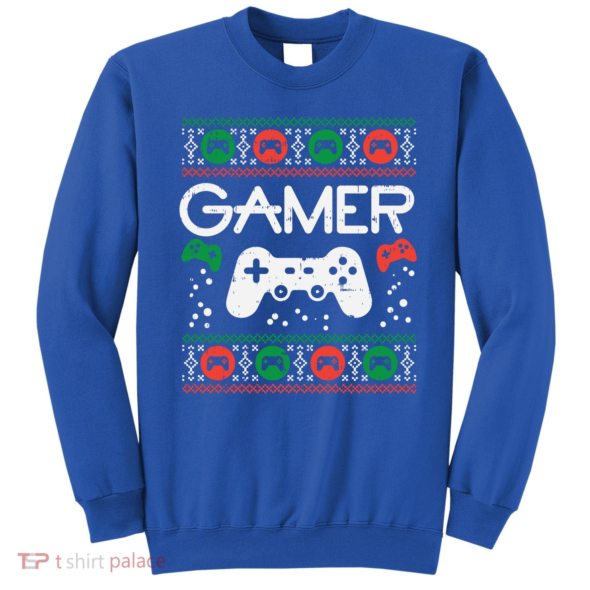 Gamer Ugly Christmas Sweater Retro Video Game Xmas Boys Gift Sweatshirt