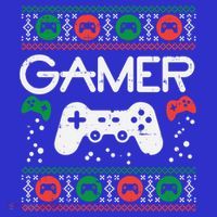 Gamer Ugly Christmas Sweater Retro Video Game Xmas Boys Gift Mousepad thumb 1