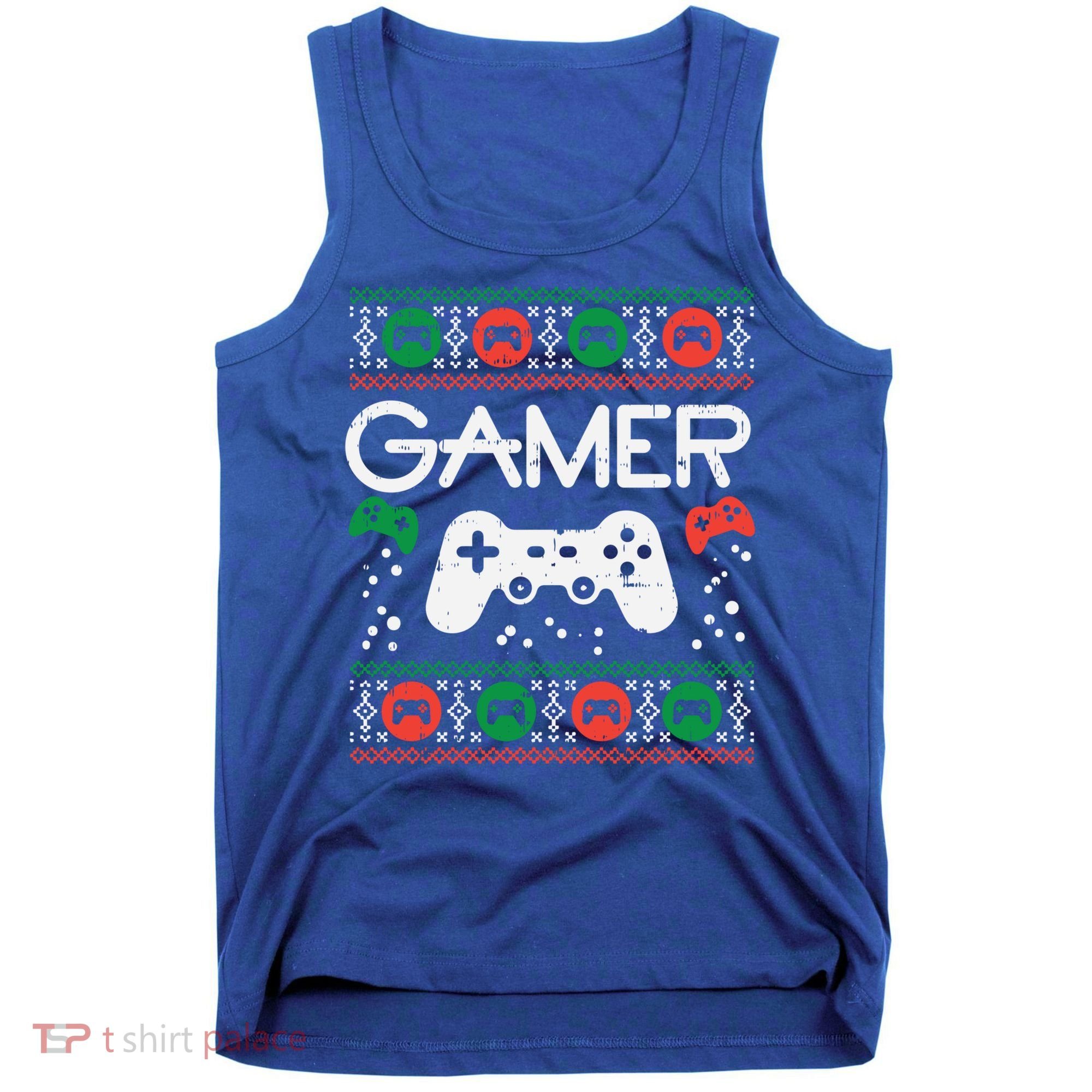 Gamer Ugly Christmas Sweater Retro Video Game Xmas Boys Gift Tank Top