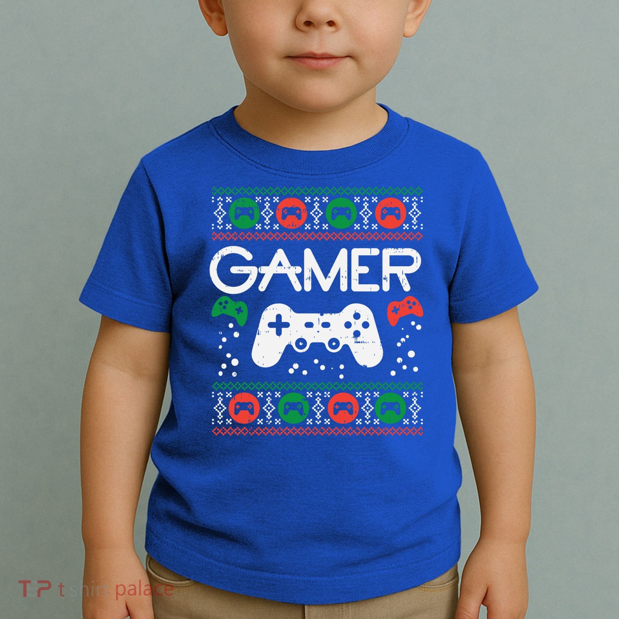 Gamer Ugly Christmas Sweater Retro Video Game Xmas Boys Gift Toddler T-Shirt