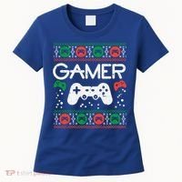 Gamer Ugly Christmas Sweater Retro Video Game Xmas Boys Gift Women's T-Shirt thumb 0