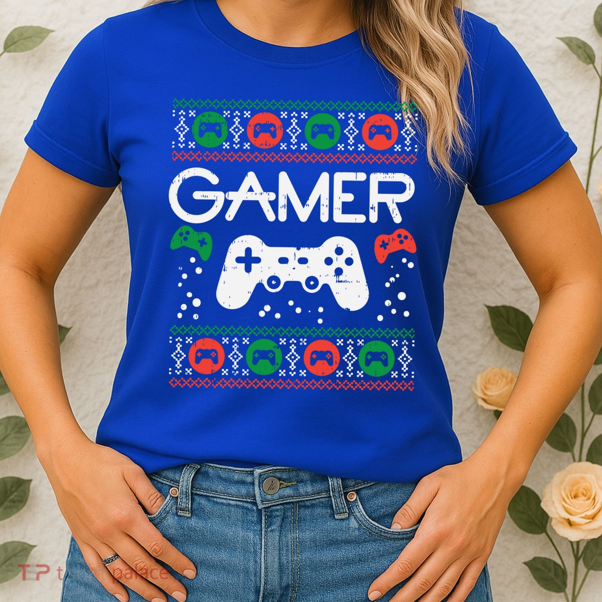 Gamer Ugly Christmas Sweater Retro Video Game Xmas Boys Gift Women's T-Shirt