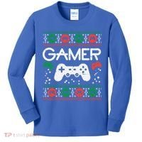 Gamer Ugly Christmas Sweater Retro Video Game Xmas Boys Gift Kids Long Sleeve Shirt thumb 0