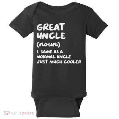 Great Uncle Definition Funny Baby Bodysuit