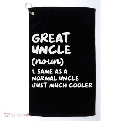 Great Uncle Definition Funny Golf Towel