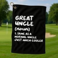 Great Uncle Definition Funny Golf Towel thumb 1