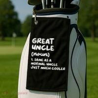 Great Uncle Definition Funny Golf Towel thumb 2
