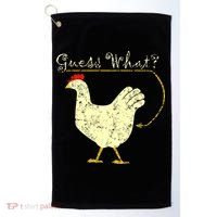 Guess What? Chicken Butt Golf Towel thumb 0