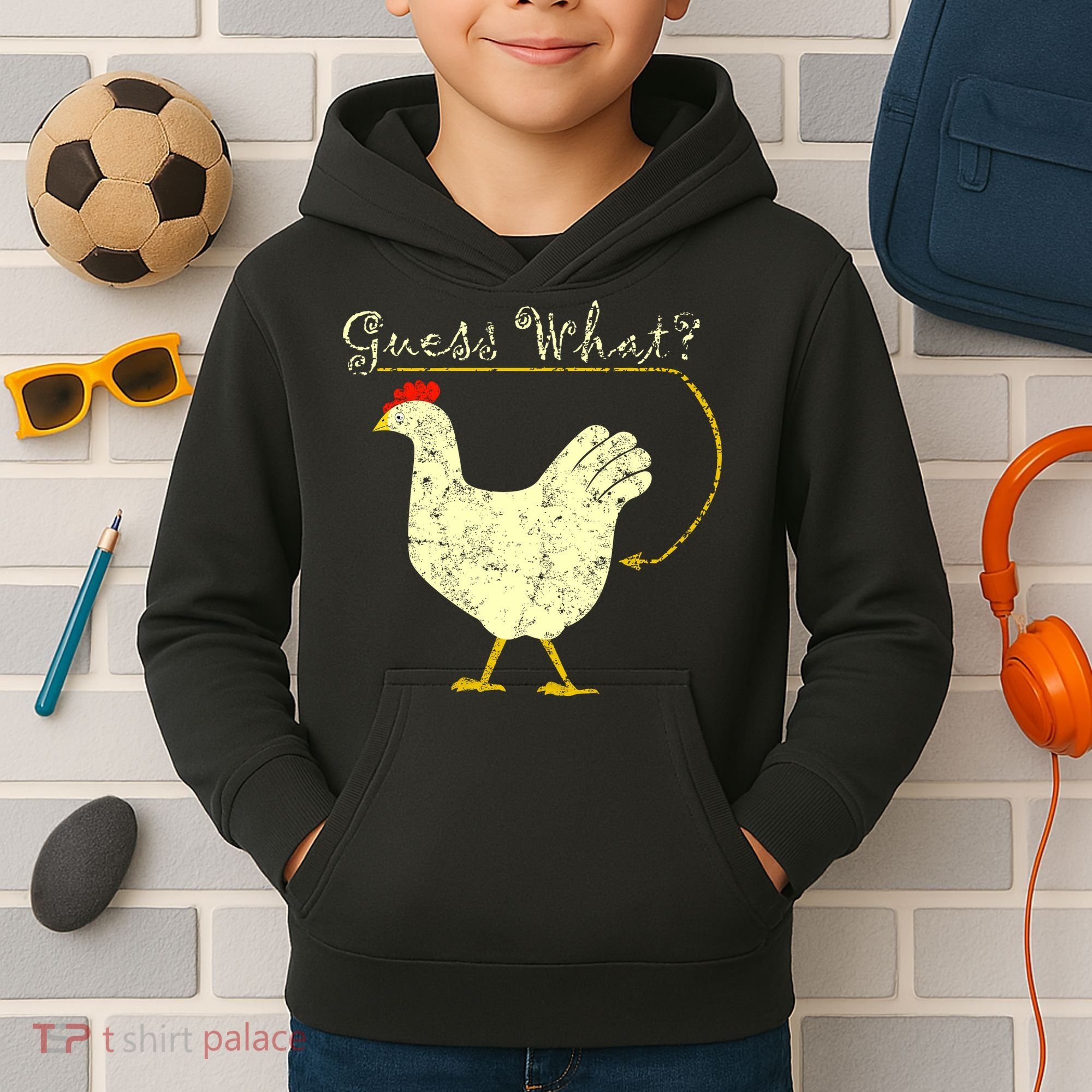 Guess What? Chicken Butt Kids Hoodie