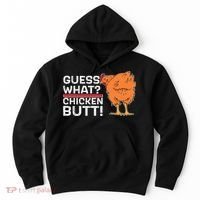 Guess What? Chicken Butt! Funny Joke Hoodie thumb 0