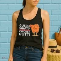 Guess What? Chicken Butt! Funny Joke Women's Tank Top thumb 2