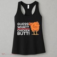 Guess What? Chicken Butt! Funny Joke Women's Tank Top thumb 3