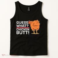 Guess What? Chicken Butt! Funny Joke Tank Top thumb 2