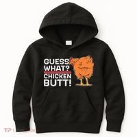 Guess What? Chicken Butt! Funny Joke Kids Hoodie thumb 0