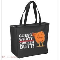 Guess What? Chicken Butt! Funny Joke Tote Bag thumb 2