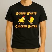 Guess What Chickenbutt? Chicken Graphic Butt T-Shirt thumb 3