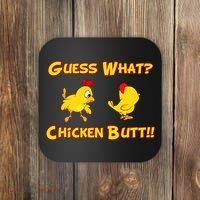 Guess What Chickenbutt? Chicken Graphic Butt Coaster thumb 0