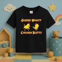 Guess What Chickenbutt? Chicken Graphic Butt Toddler T-Shirt thumb 3