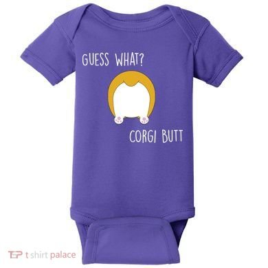 Guess What Corgi Butt Baby Bodysuit