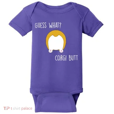 Guess What Corgi Butt Baby Bodysuit