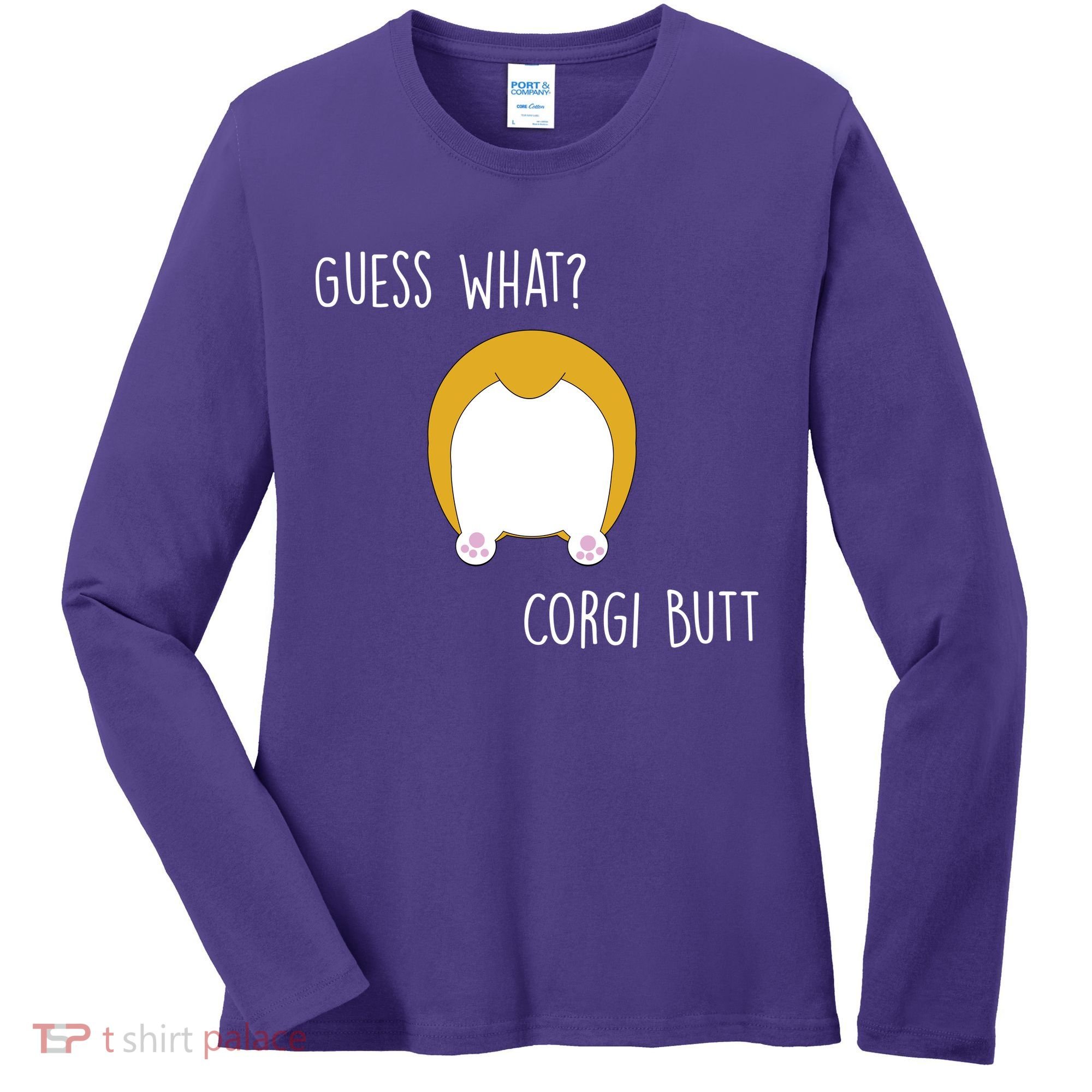 Guess What Corgi Butt Women's Long Sleeve Shirt