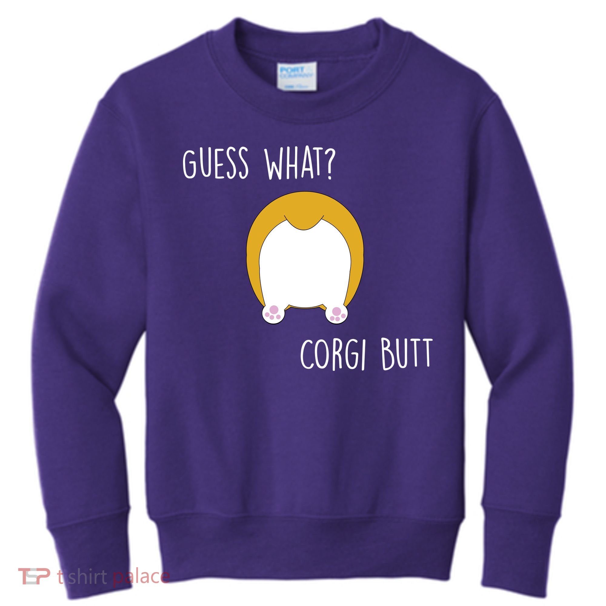 Guess What Corgi Butt Kids Sweatshirt