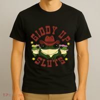 Giddy Up Funny Frogs Funny Western Country T-Shirt thumb 3
