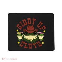 Giddy Up Funny Frogs Funny Western Country Mousepad thumb 0
