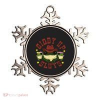 Giddy Up Funny Frogs Funny Western Country Ornament thumb 0