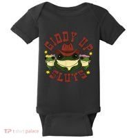 Giddy Up Funny Frogs Funny Western Country Baby Bodysuit thumb 0
