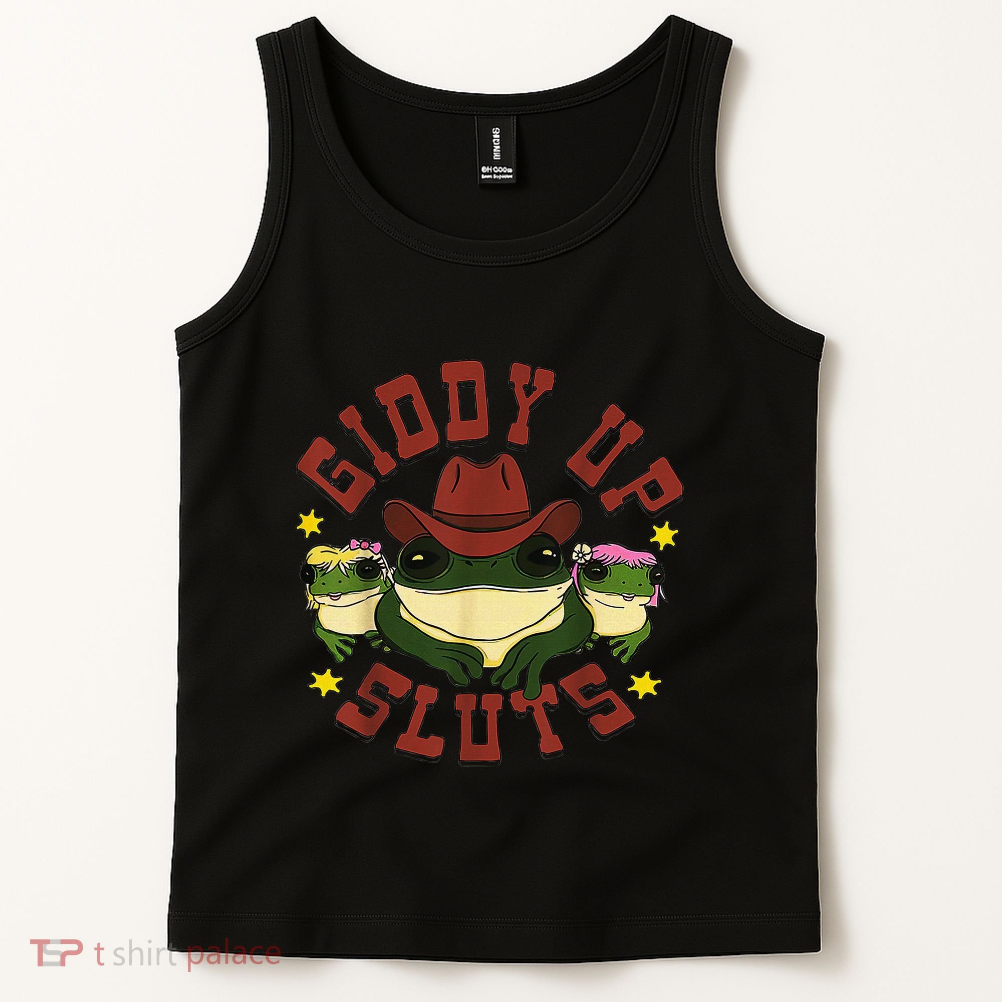 Giddy Up Funny Frogs Funny Western Country Tank Top