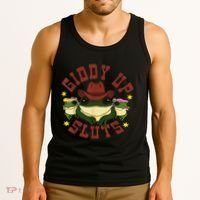 Giddy Up Funny Frogs Funny Western Country Tank Top thumb 3