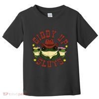 Giddy Up Funny Frogs Funny Western Country Toddler T-Shirt thumb 0