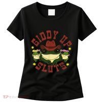 Giddy Up Funny Frogs Funny Western Country Women's T-Shirt thumb 0