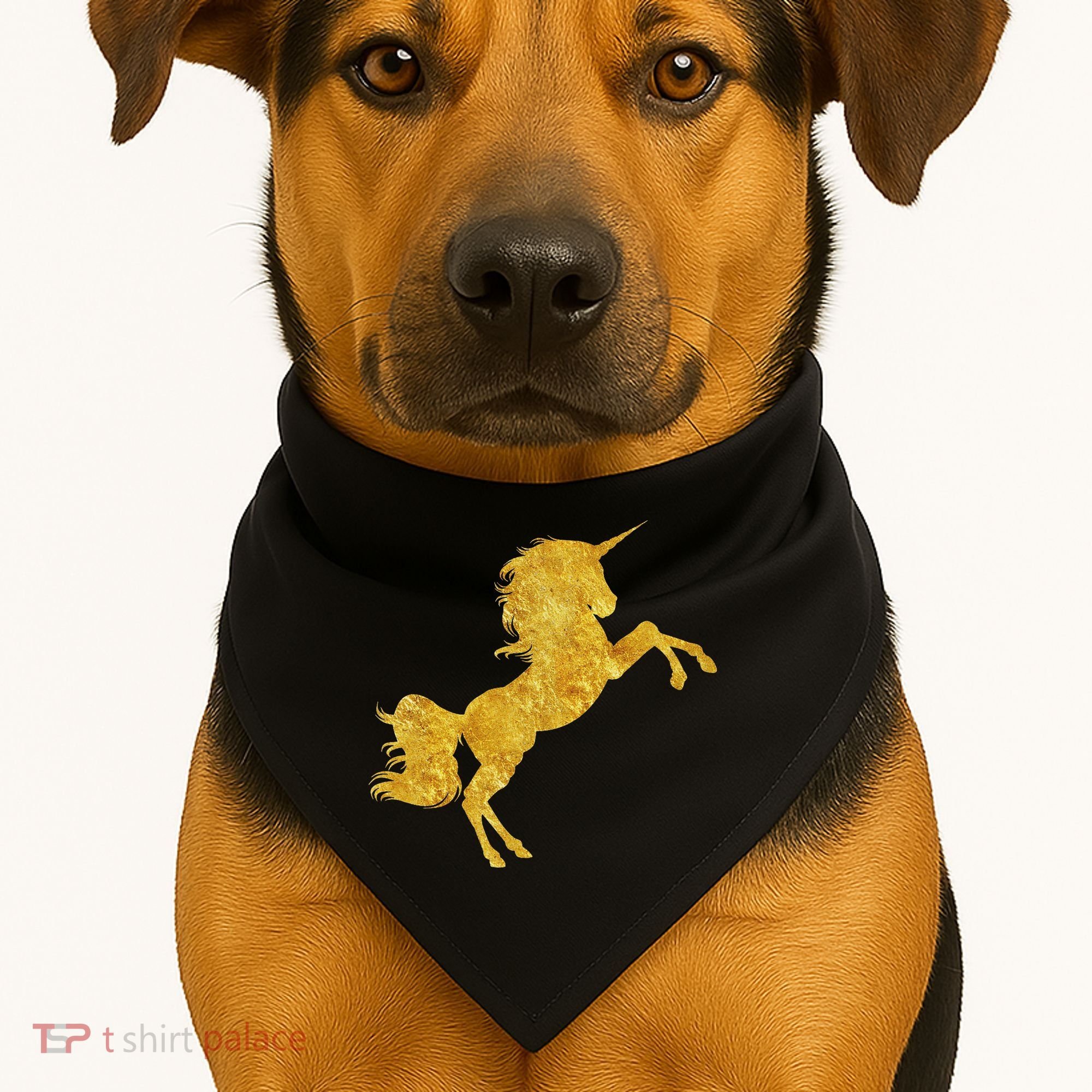 Gold Unicorn Gift USA-Made Doggie Bandana